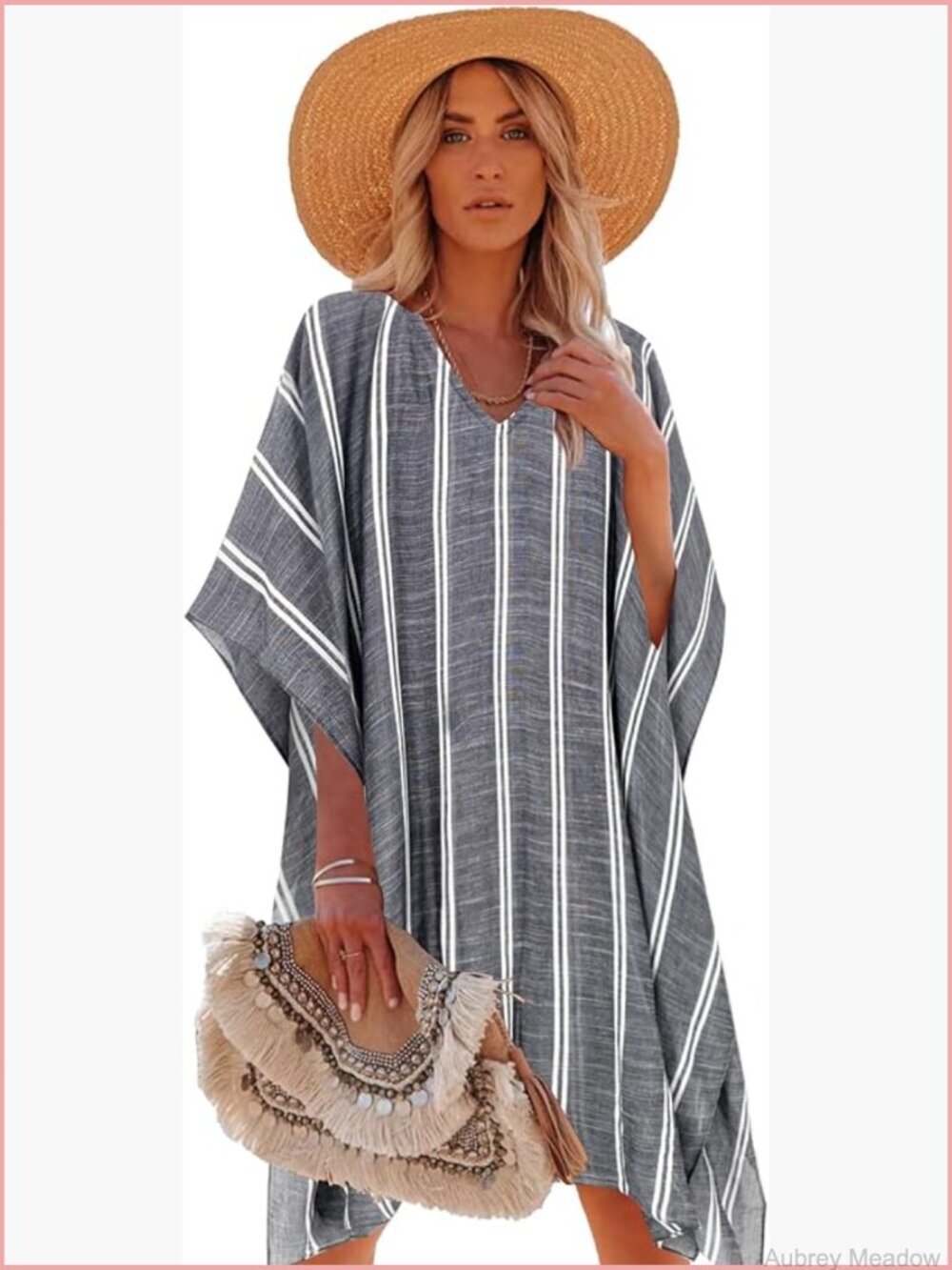 Women's Floral Swimsuit Cover Up Beach Kaftan Viscose
